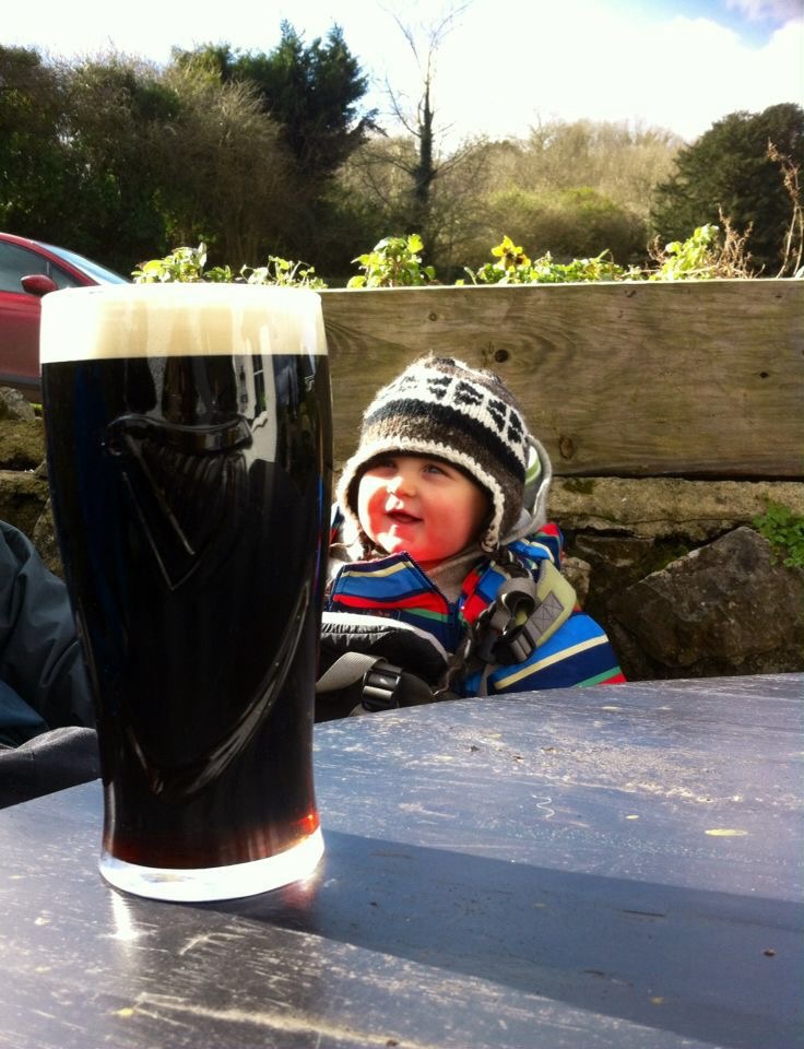 Enjoying a pint at the Welcome to Town. Llanrhidian, Gower Peninsula, Gower walks